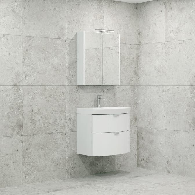 Möbelpaket Macro Design Heart Tvättställsskåp med Spegelskåp