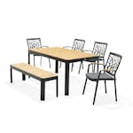 Matgrupp LifestyleGarden Portals 160 cm med 4 Tree Stolar och Bänk