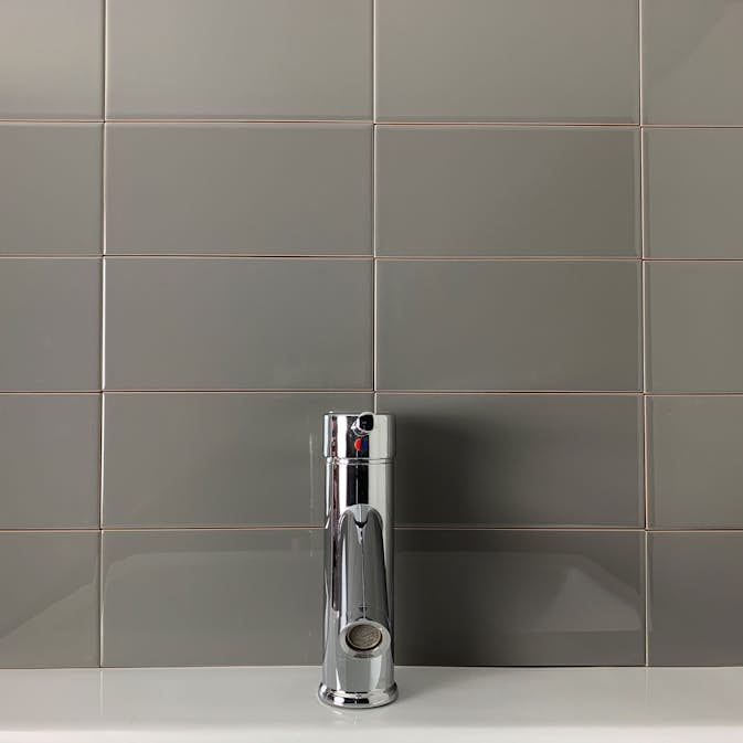 Kakel Tenfors Cemento Slät Blank 10x20 cm