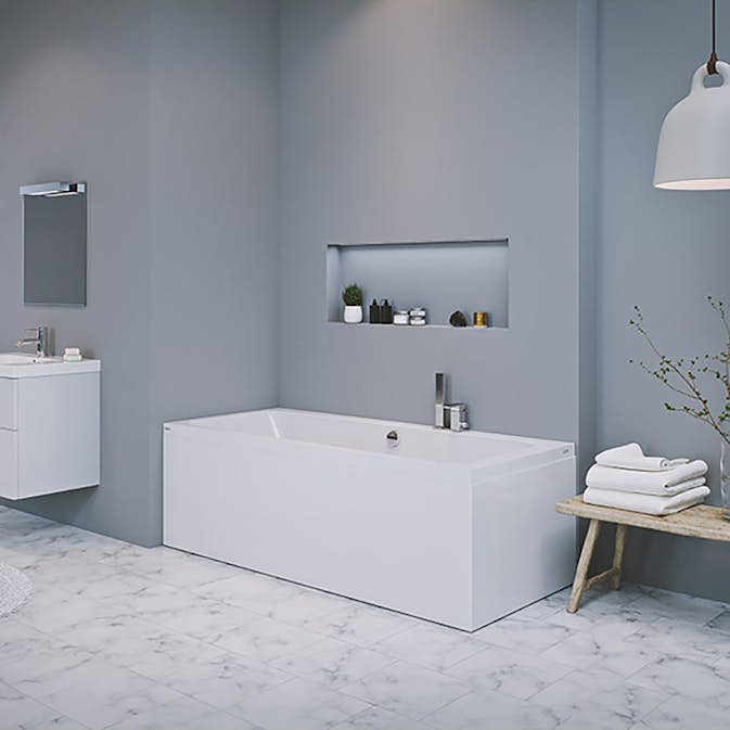 Badkar Strømberg Quantum Dubbel Rygglutning