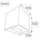 Väggarmatur Hide-a-lite Cube I