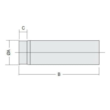 Rökrör Kaminexperten 1000 mm Svart 120