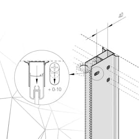 Rördragninsprofil Påbyggnad Bathlife Svart Aluminium