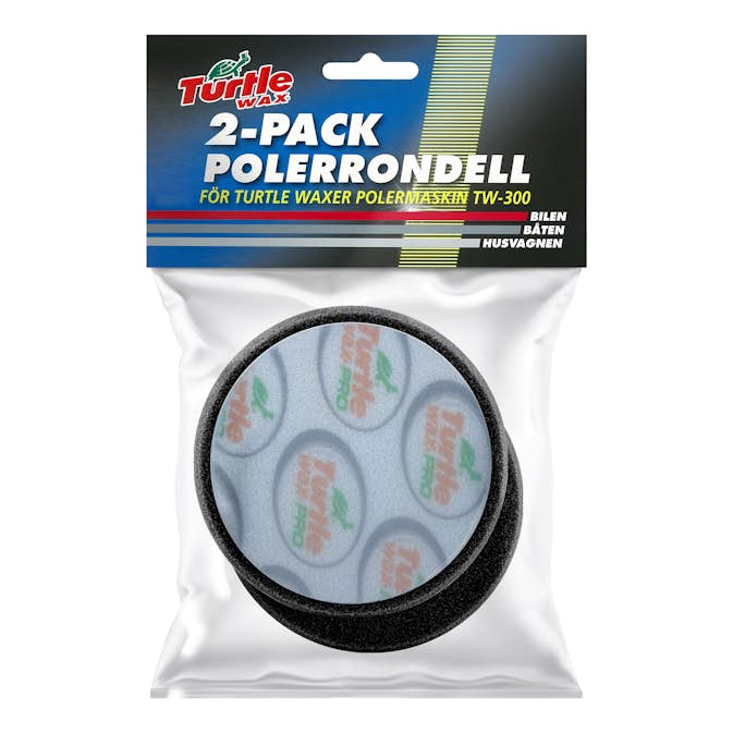 Polerrondell Turtle Wax Svart 100mm 2-pack