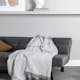 Bäddsoffa Venture Home Bodil Grå Sammet 2-sitssoffa 180x80x55 cm 1 Sovplats