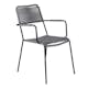 Trädgårdsstol Venture Home Leon Aluminumstol för Utomhusbruk Svart/Grå