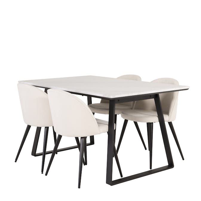 Matgrupp Venture Home Estelle 140 med 4 Valentina Stolar ManchEstelle