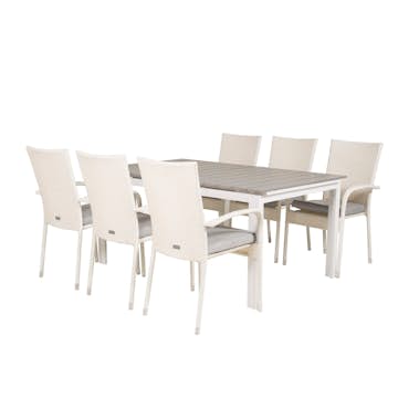 Matgrupp Venture Home Lova 160/240 med 6 Asta Stolar