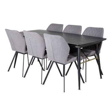 Matgrupp Venture Home Gold med 6 Gemma Stolar