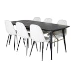 Matgrupp Venture Home Guld med 6 Pooya Stolar Polyestertyg