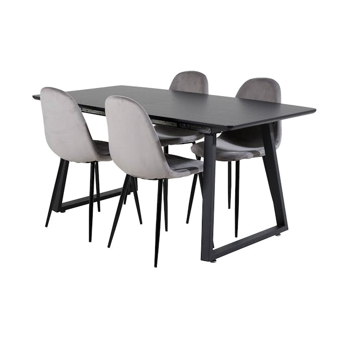 Matgrupp Venture Home Ina med 4 Pobbie Stolar Sammet