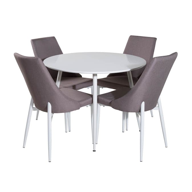 Matgrupp Venture Home Plake med 4 Laura Stolar Polyestertyg Runt