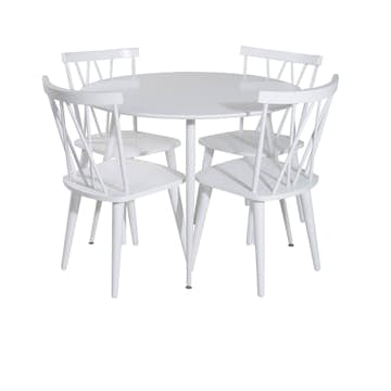 Matgrupp Venture Home Plake med 4 Laura Stolar Polyestertyg Runt