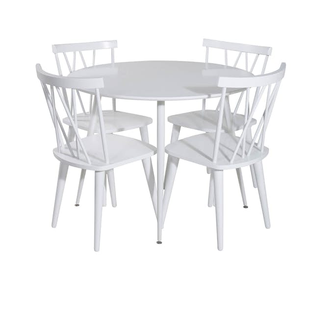 Matgrupp Venture Home Plake med 4 Laura Stolar Polyestertyg Runt