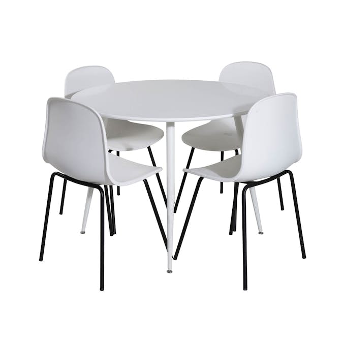 Matgrupp Venture Home Plake med 4 Ardi Stolar Runt