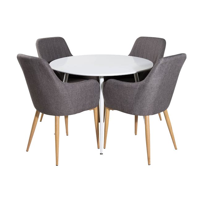 Matgrupp Venture Home Plake med 4 Corina Stolar Polyestertyg Runt