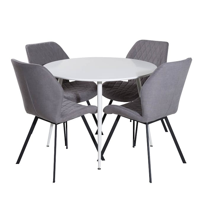 Matgrupp Venture Home Plake med 4 Geneva Stolar Runt