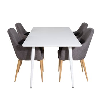 Matgrupp Venture Home Pobbie med 4 Corina Stolar Polyestertyg