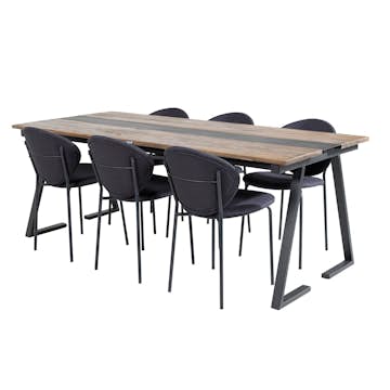 Matgrupp Venture Home Jane med 6 Valor Stolar