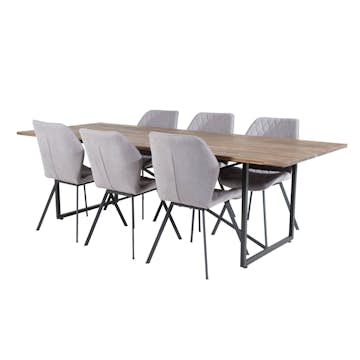 Matgrupp Venture Home Peo med 6 Geneva Stolar