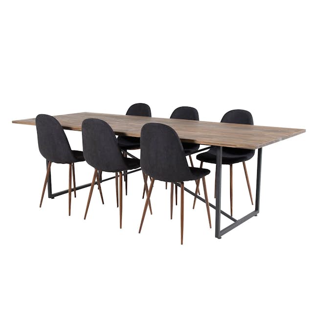 Matgrupp Venture Home Peo med 6 Pobbie Stolar Polyestertyg