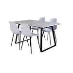 Matgrupp Venture Home Estelle 140 med 4 Pop Stolar