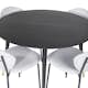 Matgrupp Venture Home Disa Rund med 4 Valor Stolar