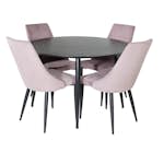 Matgrupp Venture Home Dipp Ø115 cm med 4 Leone Stolar