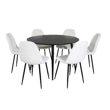 Matgrupp Venture Home Dipp Ø115 cm med 6 Polar Stolar