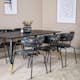 Matgrupp Venture Home Disa med 6 Aris Stolar Polyestertyg