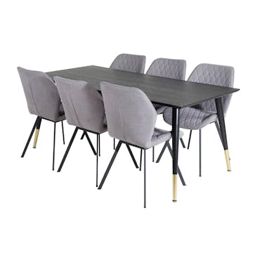 Matgrupp Venture Home Dipp med 6 Gemma Stolar