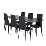 Matgrupp Venture Home Dipp med 6 Slim Stolar