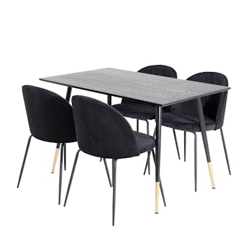 Matgrupp Venture Home Dipp med 4 Wrinkles Stolar