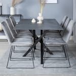 Matgrupp Venture Home Piata med 6 Muscot Stolar Sammet