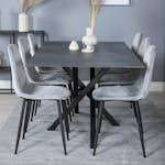 Matgrupp Venture Home Piata med 6 Phoi Stolar Sammet