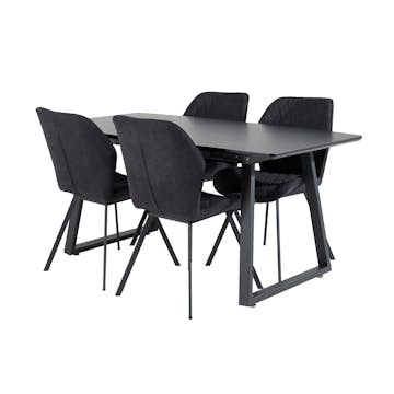 Matgrupp Venture Home Ina med 4 Geneva Stolar