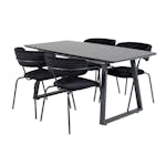 Matgrupp Venture Home Ina med 4 Aris Stolar Sammet