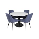 Matgrupp Venture Home Roxanna med 4 Plake Stolar Runt