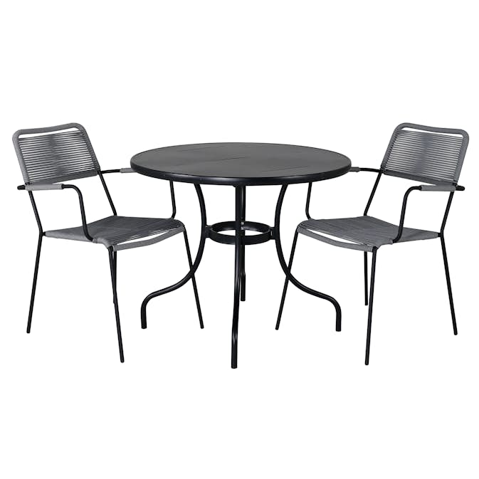 Matgrupp Venture Design Nemo med 2 Minos Matstolar med Armstöd