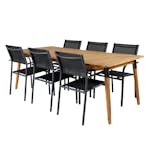 Matgrupp Utomhus Venture Home Julle med 6 Simba Trädgårdsstolar