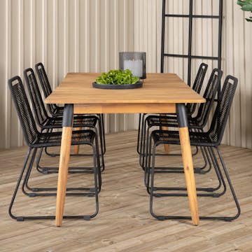 Matgrupp Utomhus Venture Home Julle med 6 Minos Trädgårdsstolar