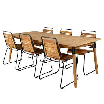 Matgrupp Utomhus Venture Home Julle med 6 Boy Trädgårdsstolar