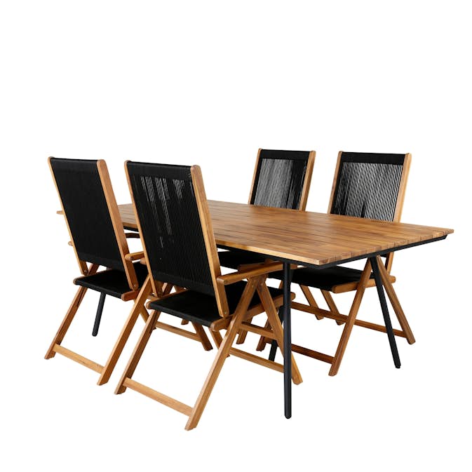 Matgrupp Venture Home Chane med 4 Jimbo Vikbara Matstolar