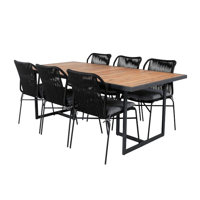 Matgrupp Venture Home King med 6 Julle Stapelbara Matstolar