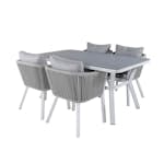 Matgrupp Venture Home Vyn Vit med 4 Vyn Matstolar