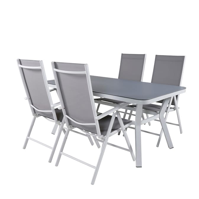 Matgrupp Venture Design Vyn med 4 Bend Matstolar