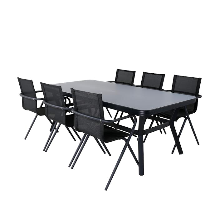 Matgrupp Venture Home Vyn med 6 Anve Matstolar