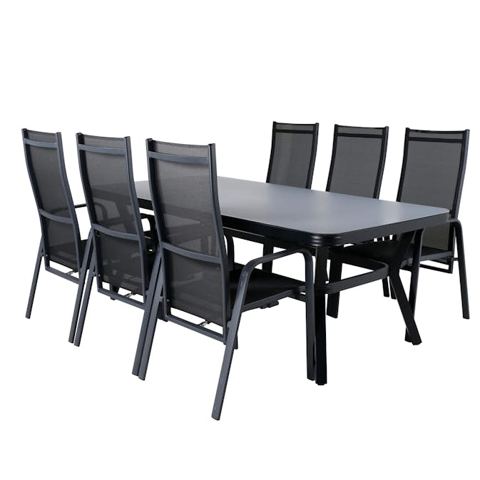 Matgrupp Utomhus Venture Home Vyn med 6 Curz Trädgårdsstolar