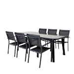 Matgrupp Venture Home Olle med 6 Curz Stapelbara Matstolar