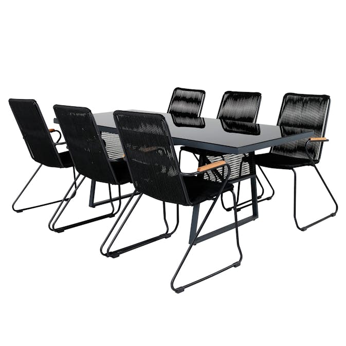 Matgrupp Venture Home Douglas med 6 Berfin Matstolar